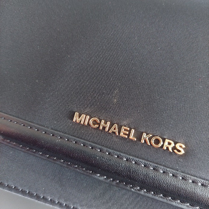 Michael Kors Black Nylon Jet Set Small Gabardine Smartphone Crossbody Bag | Gently Used |