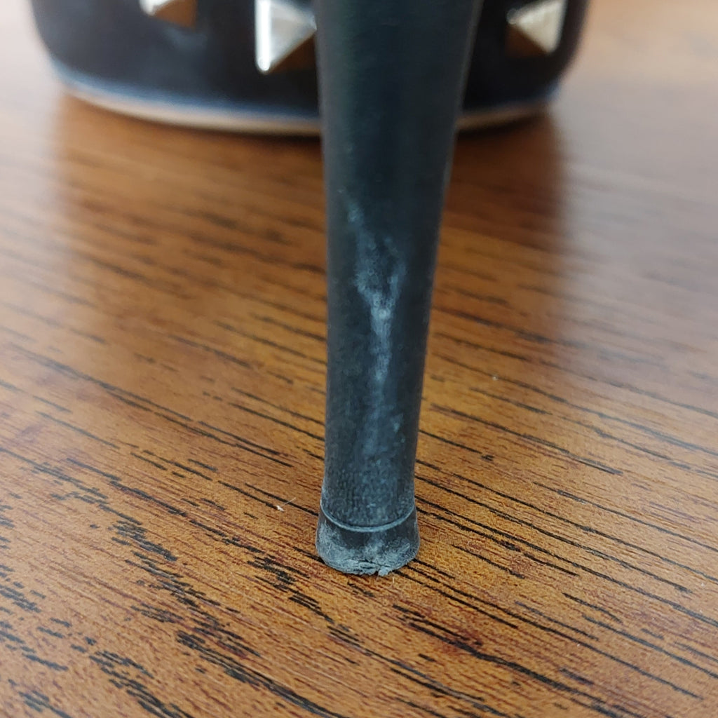 Valentino Black Leather Rockstud Pointed Toe Pumps | Pre Loved |