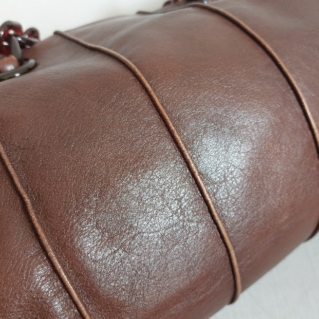 Prada Tan Leather & Plastic Chain Shoulder Bag | Gently Used |