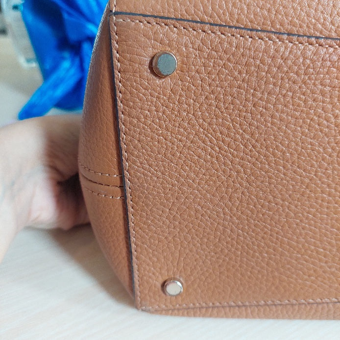 Kate Spade Brown Leather 'Leila' Medium Satchel Bag | Pre Loved |