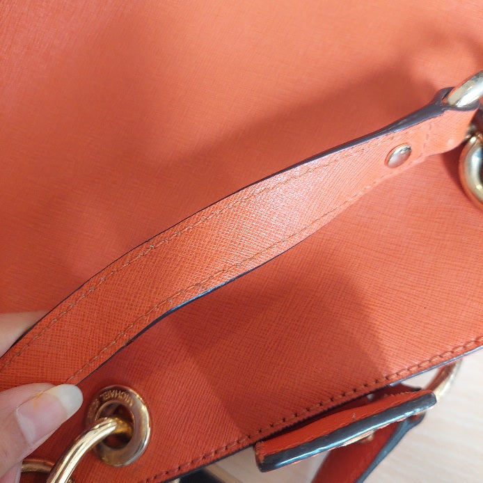 Michael Kors Orange Leather Medium Cynthia Tote | Pre Loved |