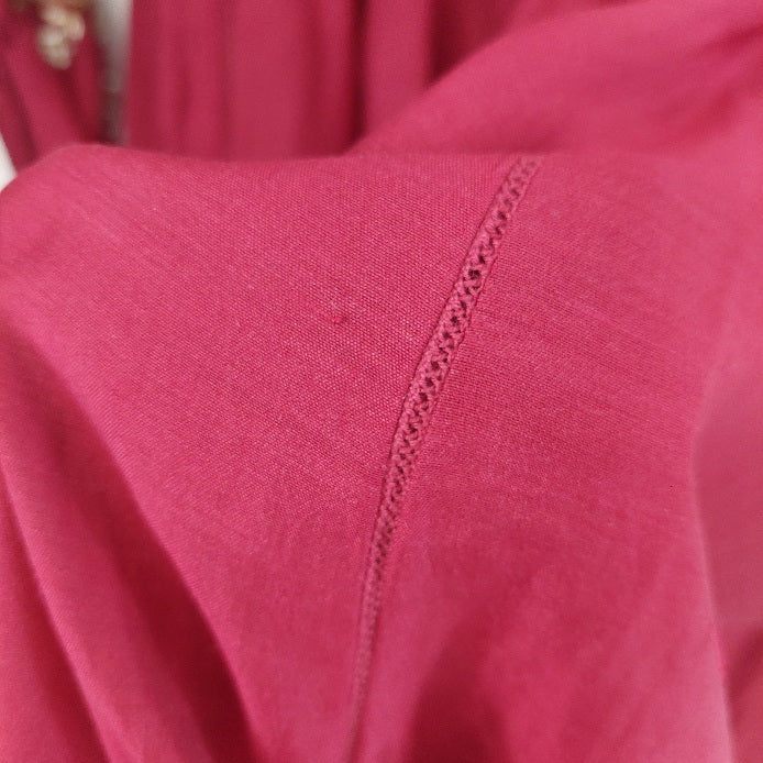 Sania Maskatiya Maroon Embellished Peshwaz with Dupatta | Pre Loved |