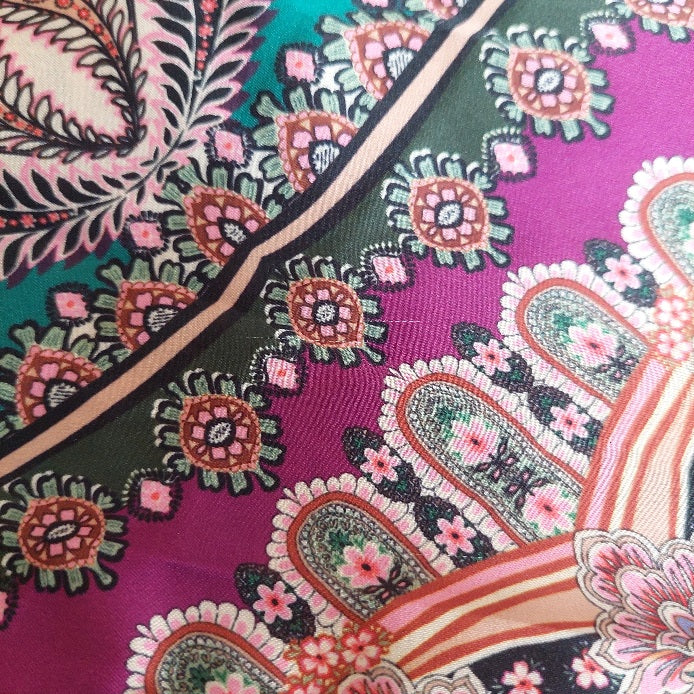 Zara Multicolor Printed Satin Collared Shirt | Gently Used |