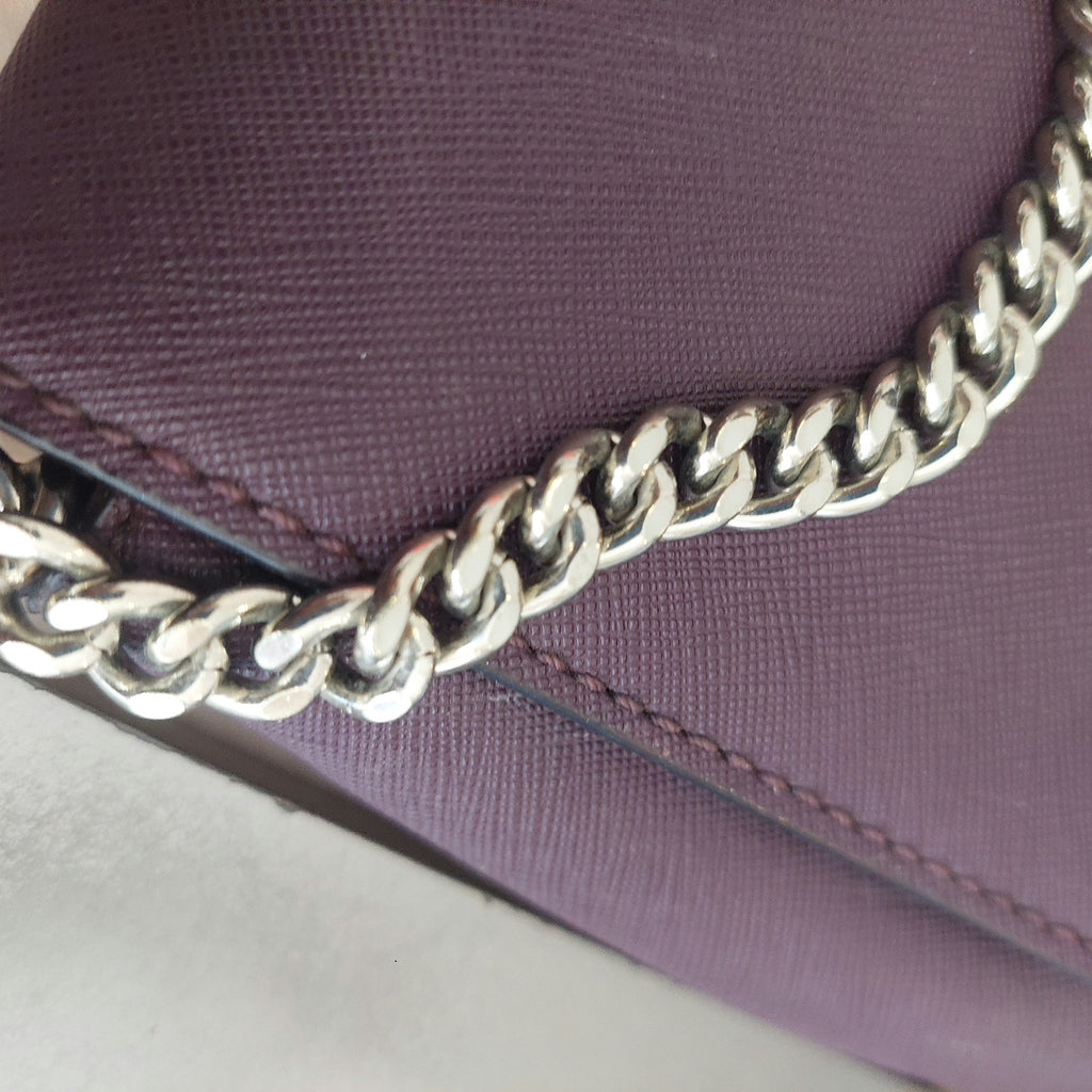 Kate Spade Purple Leather Shoulder Bag | Pre Loved |