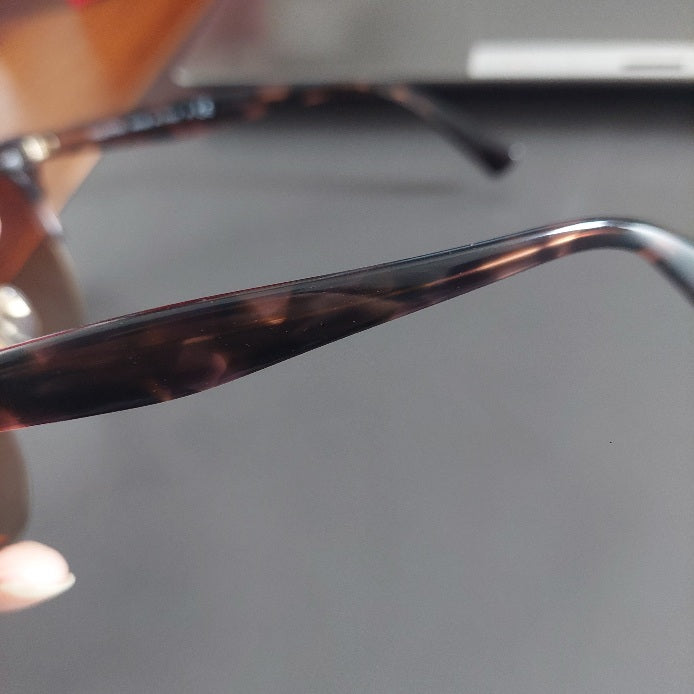 Valentino Dusky Pink/Black Cat Eye Acetate Cube Havana VA4026 Sunglasses | Like New |