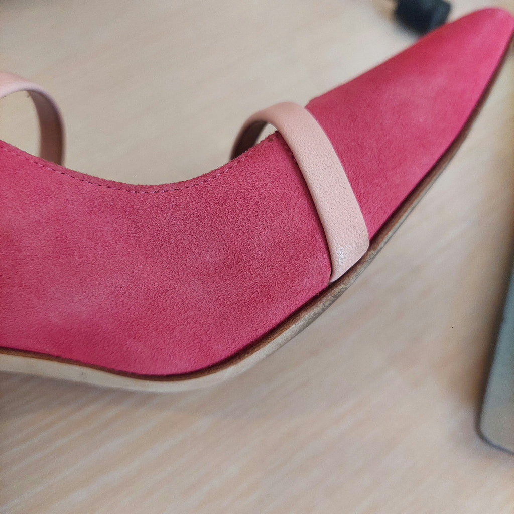 Malone Souliers Pink Suede 'Maureen 100' Heels | Pre Loved |