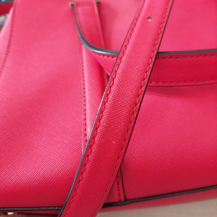 Kate Spade Bright Pink Leather Newbury Lane Satchel Bag | Pre Loved |
