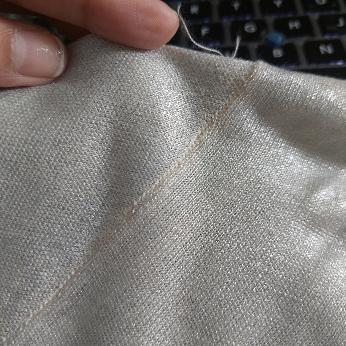 ZARA Silver Metallic Semi Sheer Loose Fit Top | Brand New |