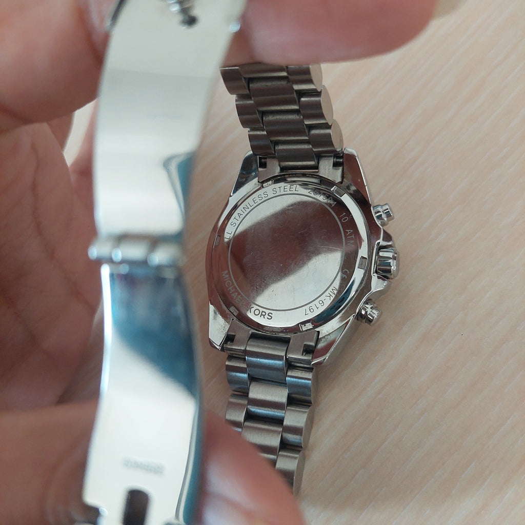 Michael Kors Silver & Blue Chronograph MK6197 Watch | Pre Loved |