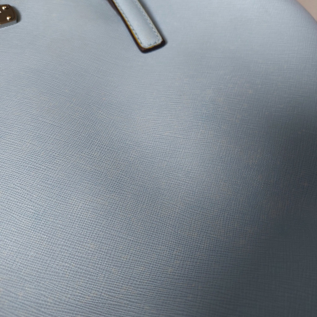 Michael Kors Light Blue Leather Jet Set Travel Shoulder Bag | Pre Loved |