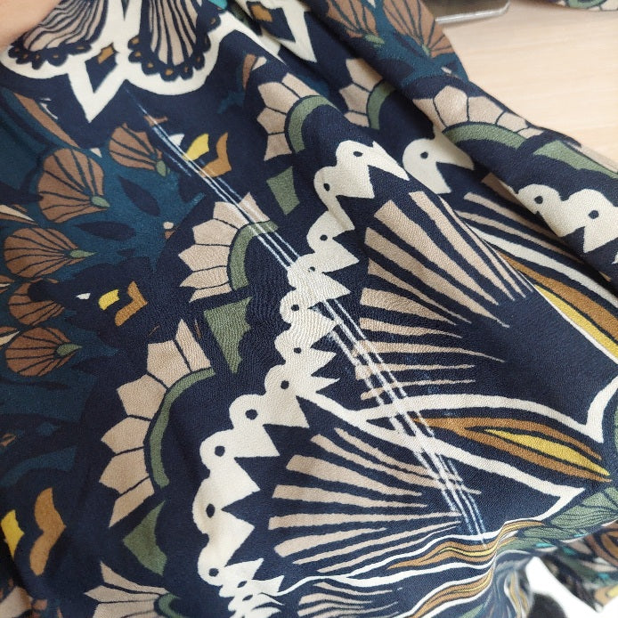 H&M Blue Printed Button Down Shirt | Pre Loved |