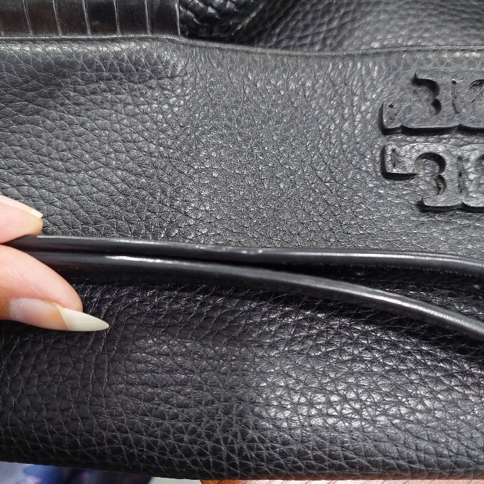 Tory Burch Black Leather Taylor Convertible Foldover Crossbody Bag | Gently Used |