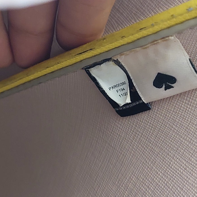 Kate Spade Cream Canvas & Yellow Leather 'All Day' Large Tote Bag | Pre Loved |