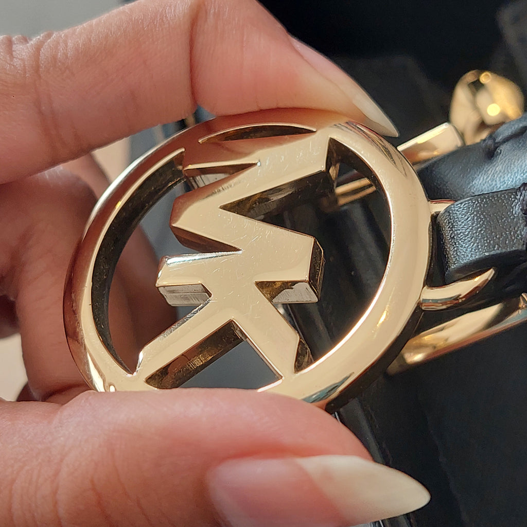 Michael Kors Black Leather Rayne East West Satchel | Gently Used |