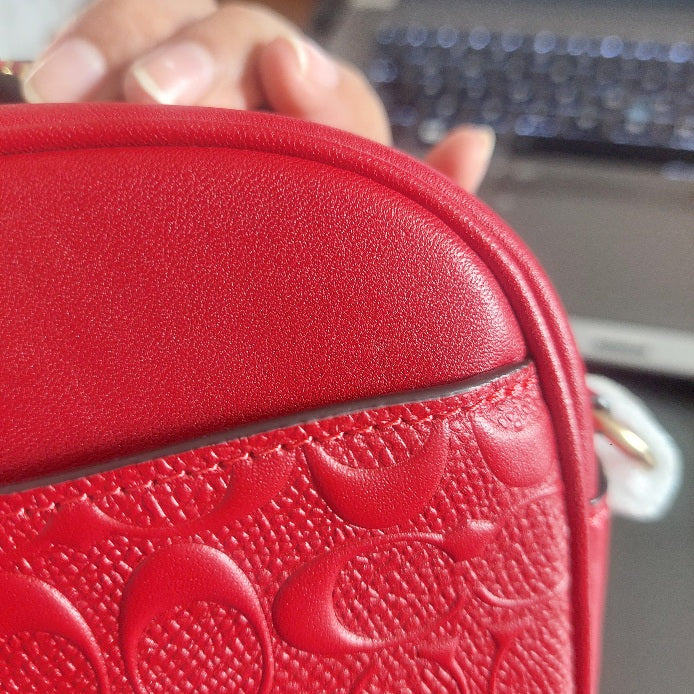 Coach Red Signature Mini Jamie Camera Bag | Like New |