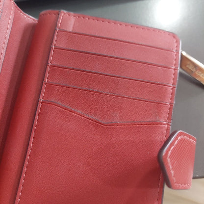 Kate Spade Red Staci Medium Compact Bifold Wallet | Pre Loved |