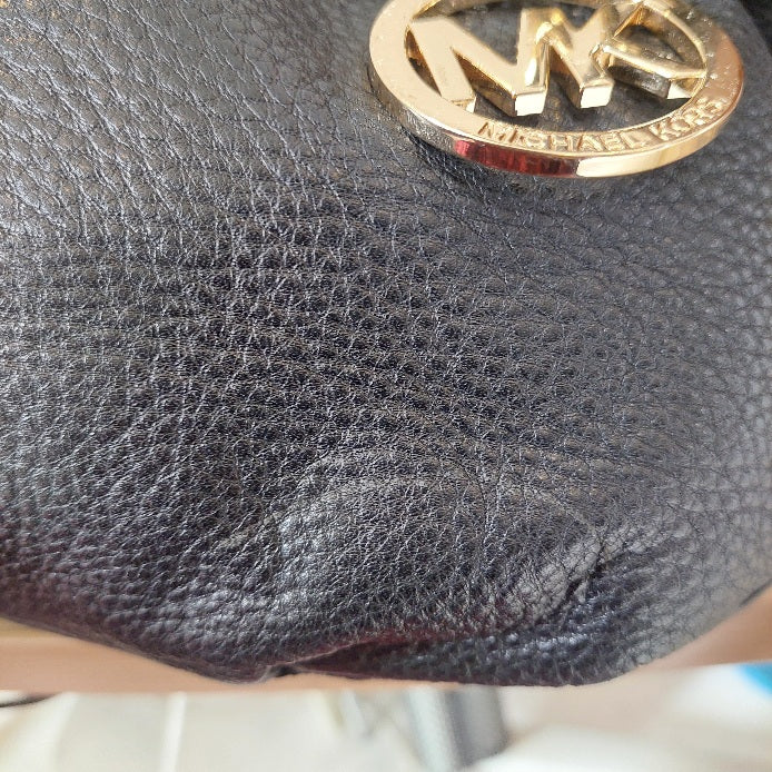 Michael Kors Black Soft Leather Convertible Shoulder Bag | Pre Loved |
