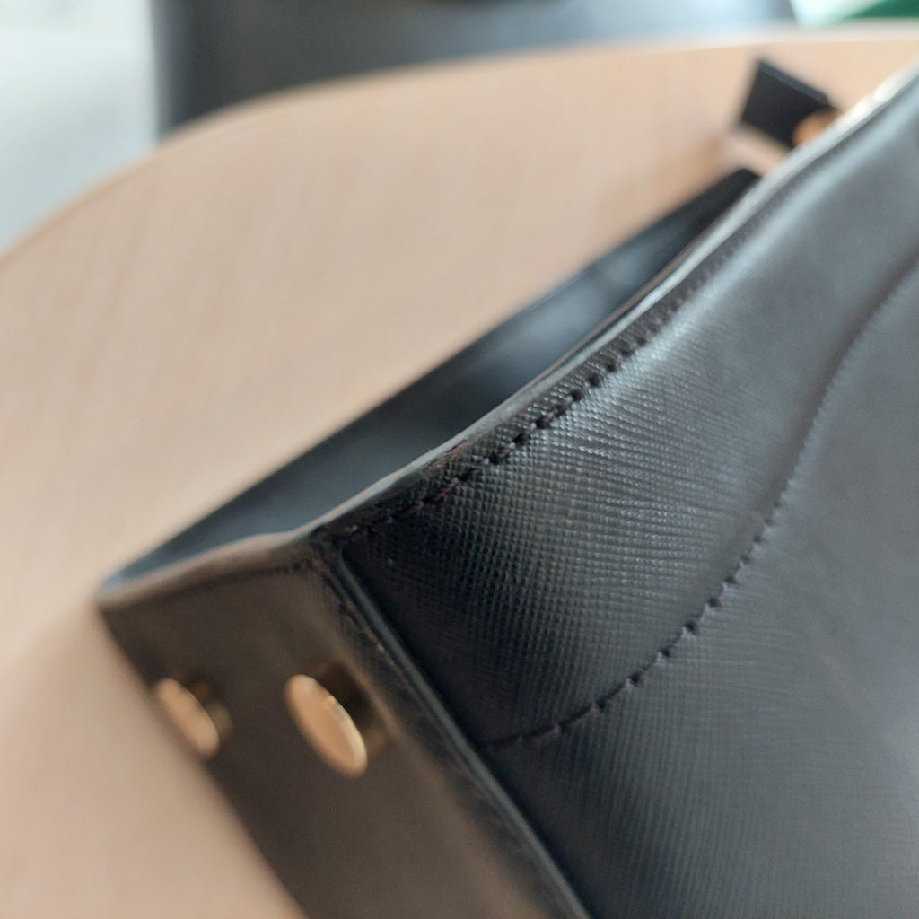 Michael Kors Black Leather Rayne East West Satchel | Gently Used |