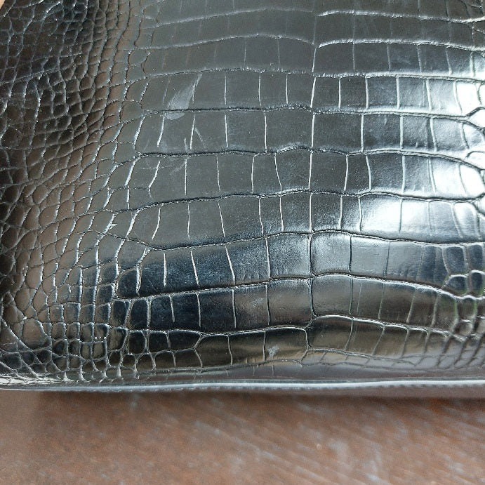 Ted Baker Croc Faux Leather Wide Icon Tote Bag | Pre Loved |