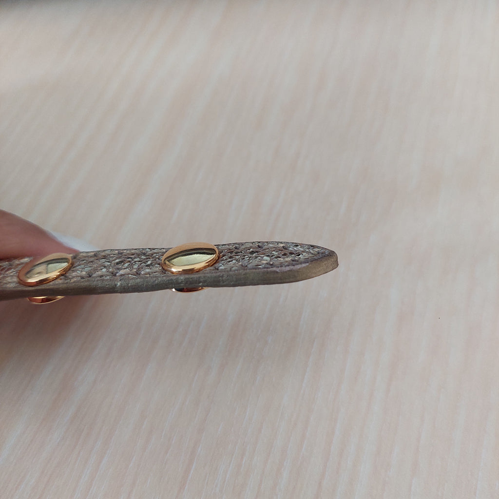 Jimmy Choo Rebel Mini Glitter Gold Leather Crossbody Bag | Pre Loved |