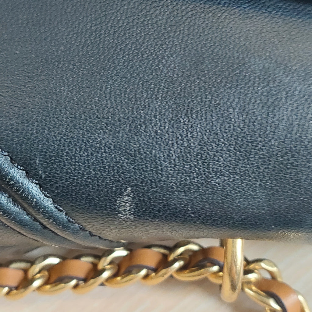 Tory Burch Tri Color Quilted Leather Fleming Shoulder Bag | Pre Loved |