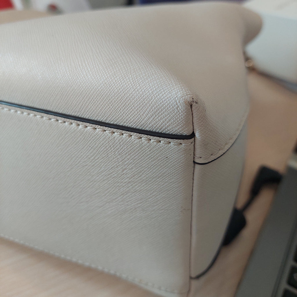 Michael Kors Vanilla Sofia Large East West Leather Satchel Bag | Pre Loved |