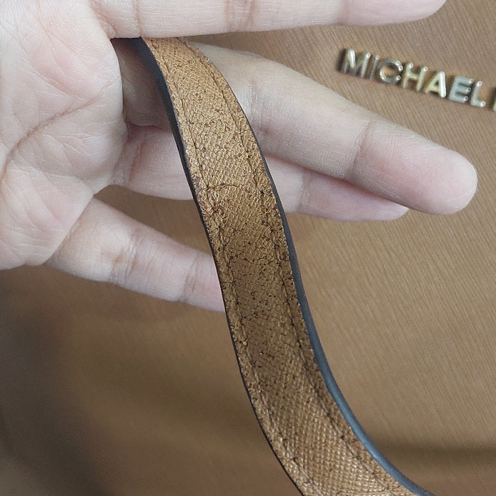 Michael Kors Tan Saffiano Leather Jet Set Tote Bag | Pre Loved |