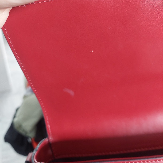 karl lagerfeld Burgundy Leather Crossbody Bag | Gently Used |