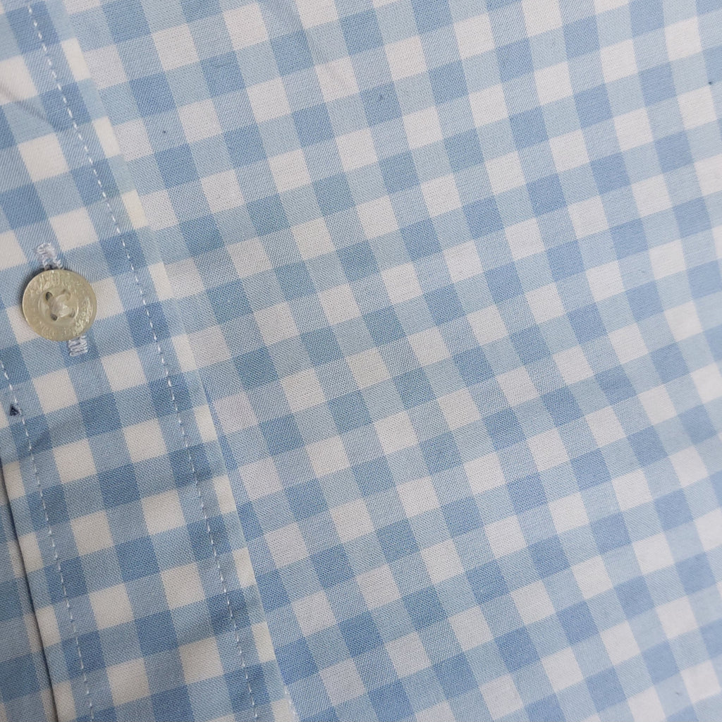 Ralph Lauren Light Blue Check Print Collared Shirt | Pre Loved |