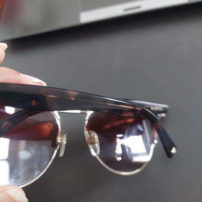 Valentino Dusky Pink/Black Cat Eye Acetate Cube Havana VA4026 Sunglasses | Like New |