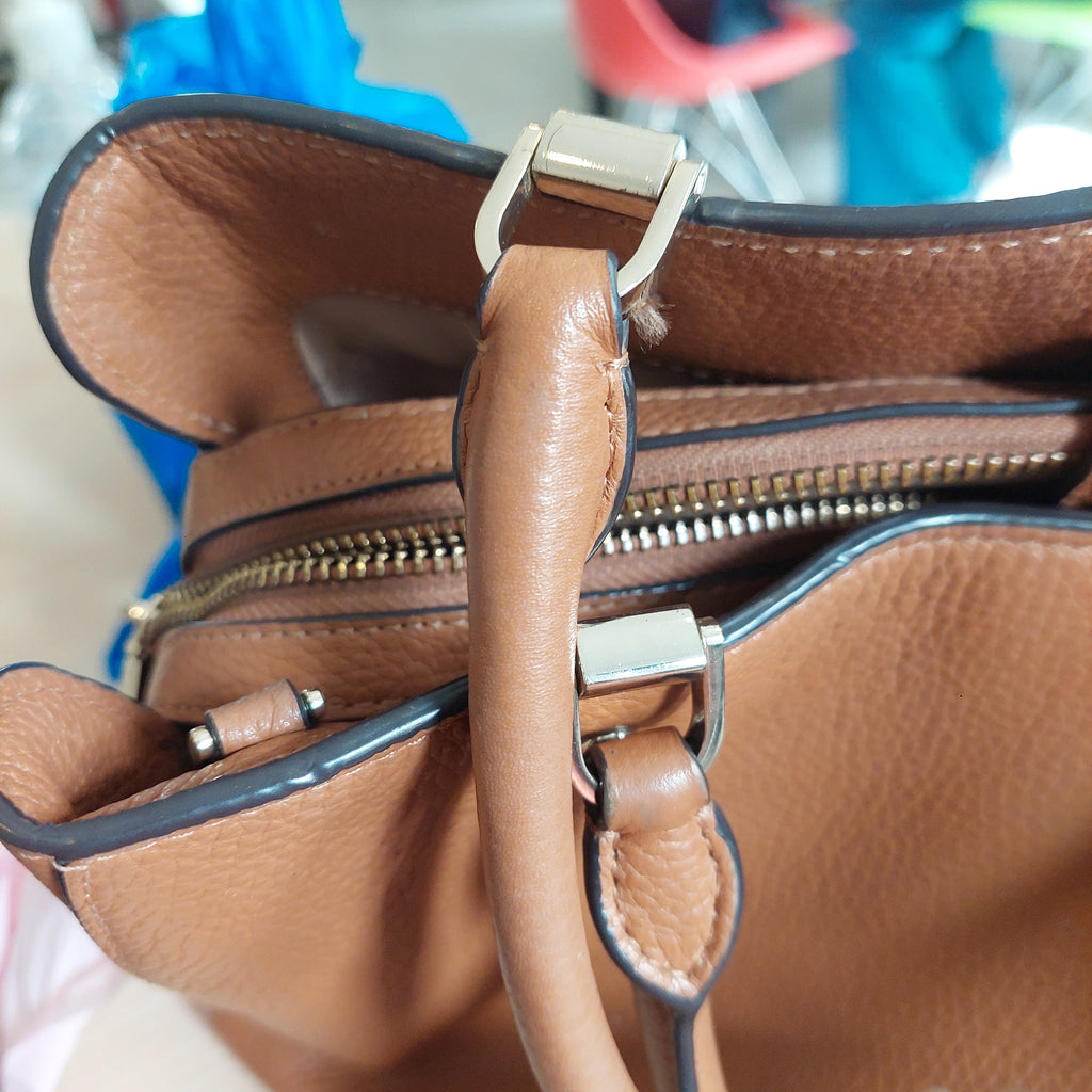 Kate Spade Brown Leather 'Leila' Medium Satchel Bag | Pre Loved |