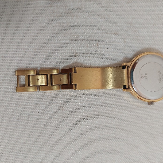 Guess Gold Rhinestone Round-dial Watch | Pre Loved |