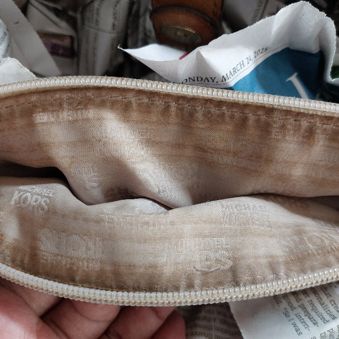 Michael Kors Hamilton Monogram MK Logo Gold Chain Tote Bag | Pre Loved |