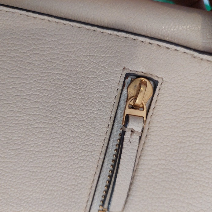 Tory Burch Cream Leather Juliette Satchel Bag | Gently Used |