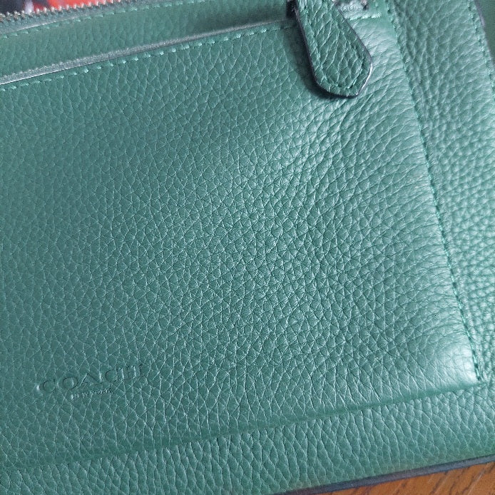 Coach Green Leather Holder Bag | Gently Used |