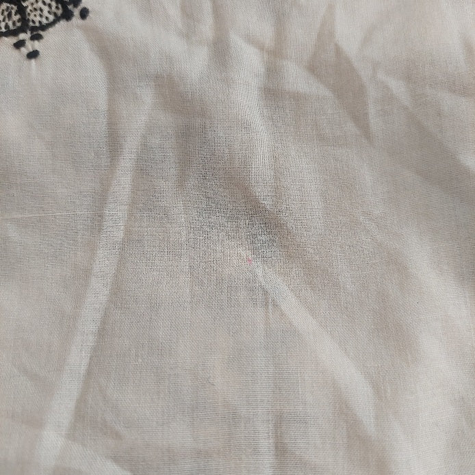 Princess & The Cake Cream & Black Embroidered Kurta  | Pre Loved |