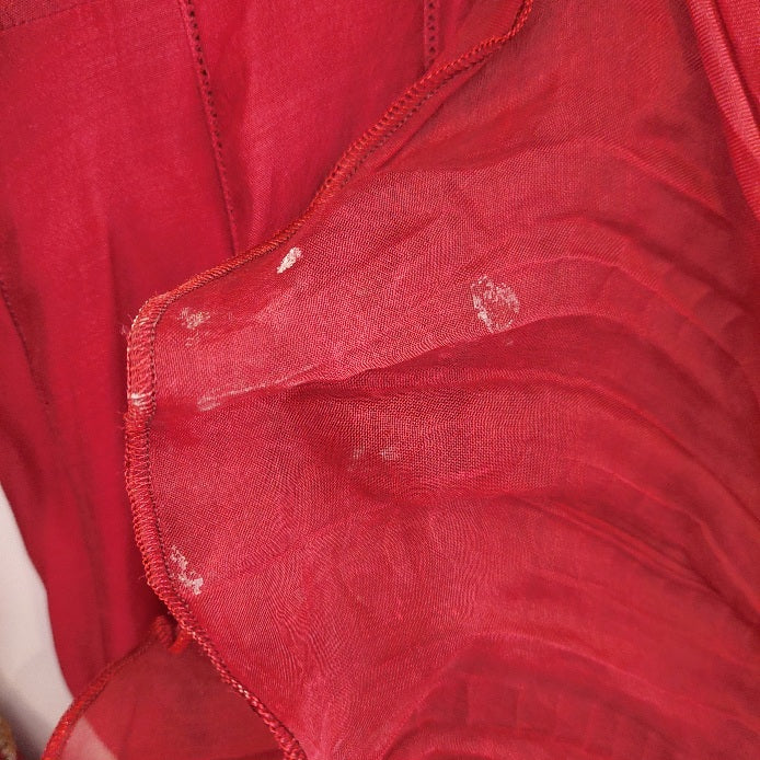 Sania Maskatiya Maroon Embellished Peshwaz with Dupatta | Pre Loved |