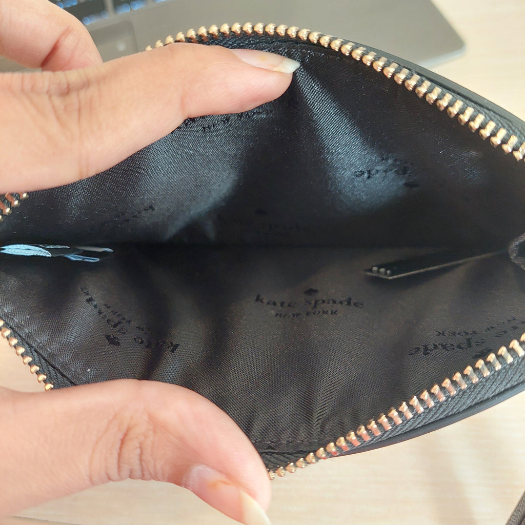 Kate Spade Leopard Print Leather 'Lucy' Small Zip Wristlet | Like New |