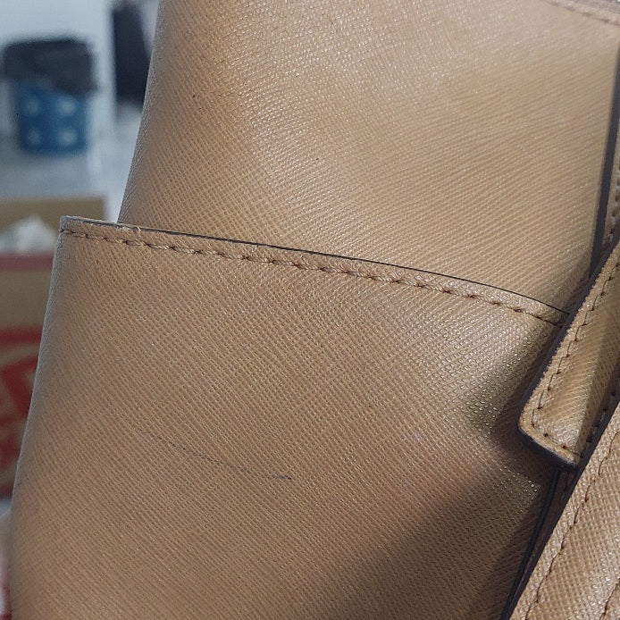Michael Kors Tan Saffiano Leather Jet Set Tote Bag | Pre Loved |