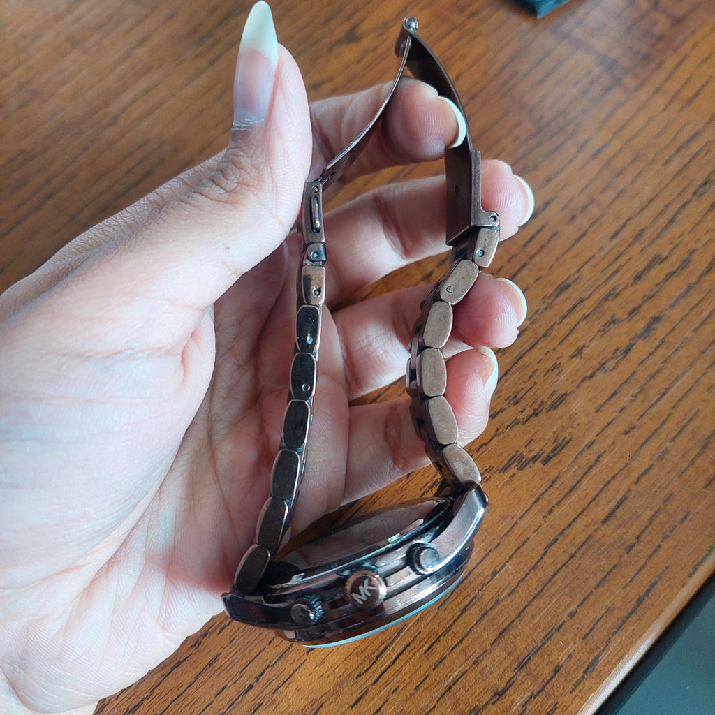 Michael Kors Brown MK-5492 Runway Wrist Watch | Pre Loved |