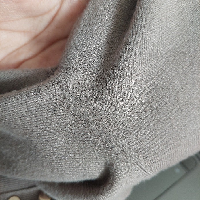 Zara Grey Gold Button Top | Pre Loved |