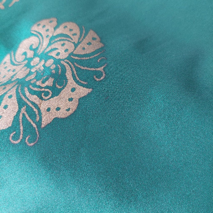Sanober Azfar Emerald Green Block Print Outfit (3 Pieces) | Pre Loved |