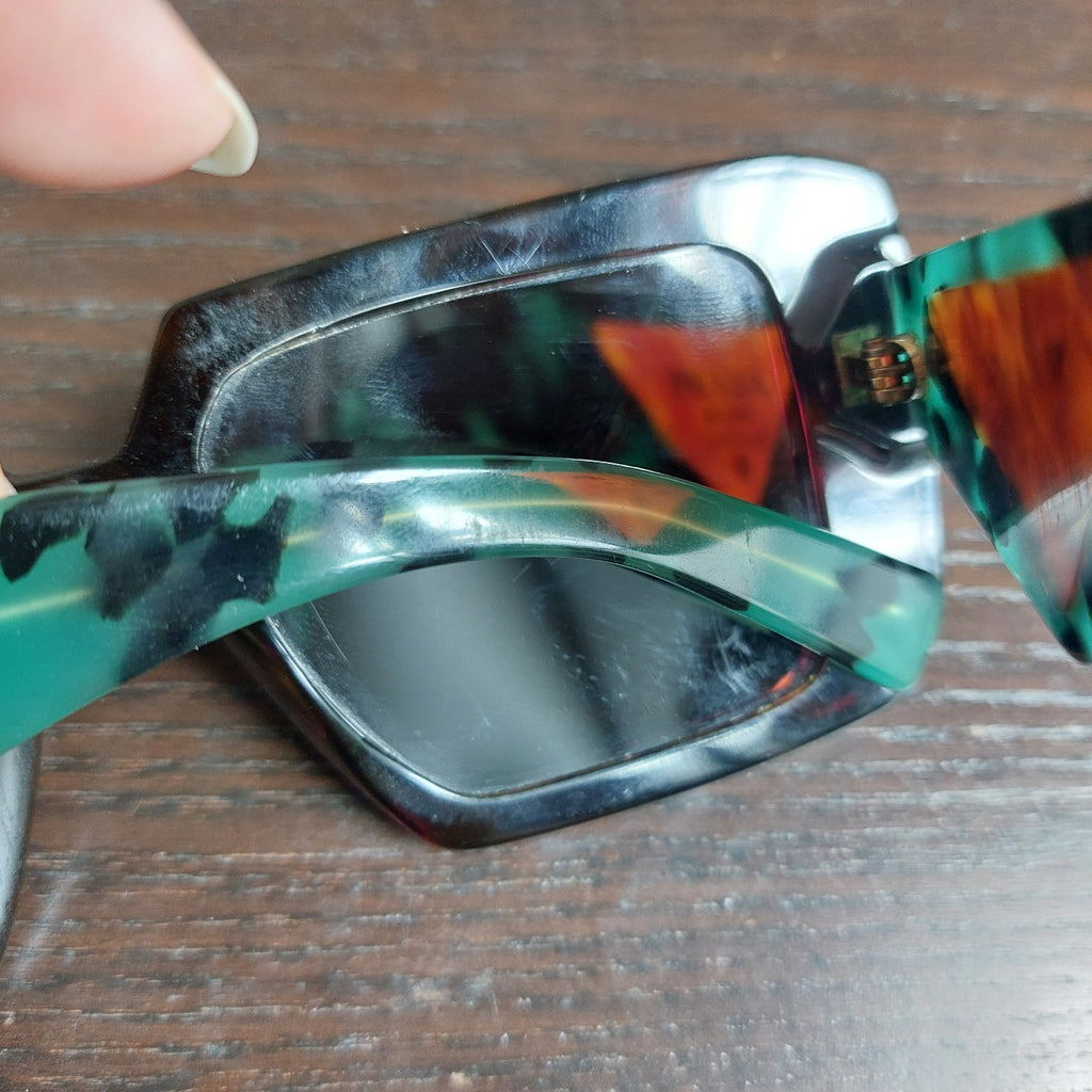 Prada Dark Brown Tortoise 2AU06B Rectangle Sunglasses | Pre Loved |