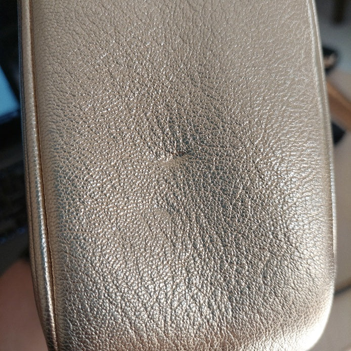 Michael Kors Pale Gold Leather 'Parker' Shoulder Bag | Like New |