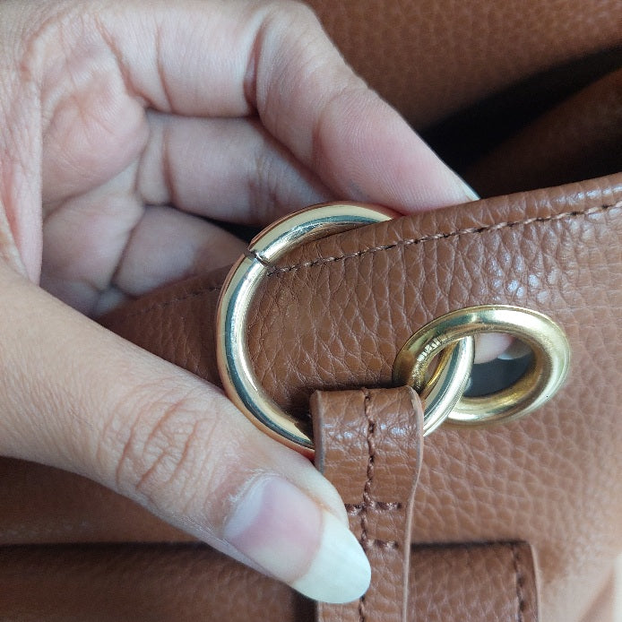 Steve Madden Tan Leatherette Large Tote | Brand New |