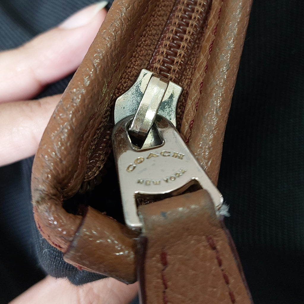 Coach Black Canvas With Tan Leather Trim Sawyer Shoulder Bag | Pre Loved |