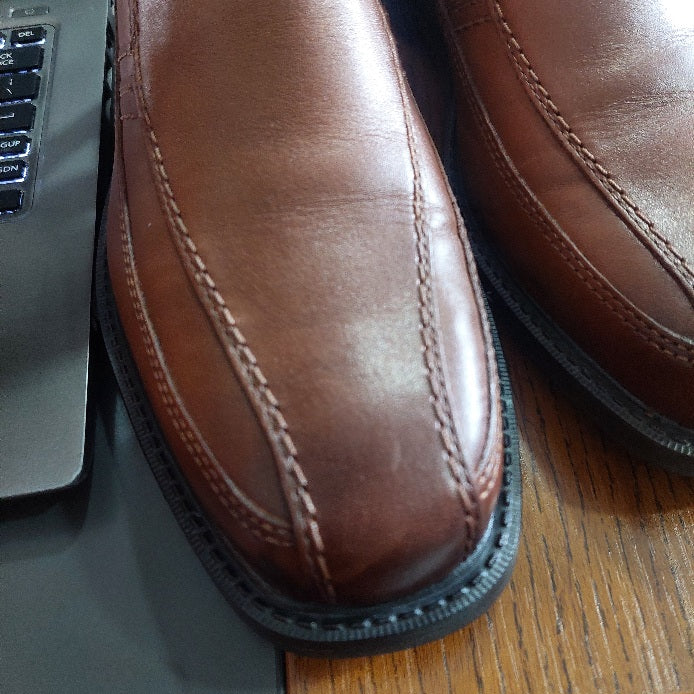 Rock Leader Men's Brown 2 Bike Toe Slip On Shoes | Gently Used |