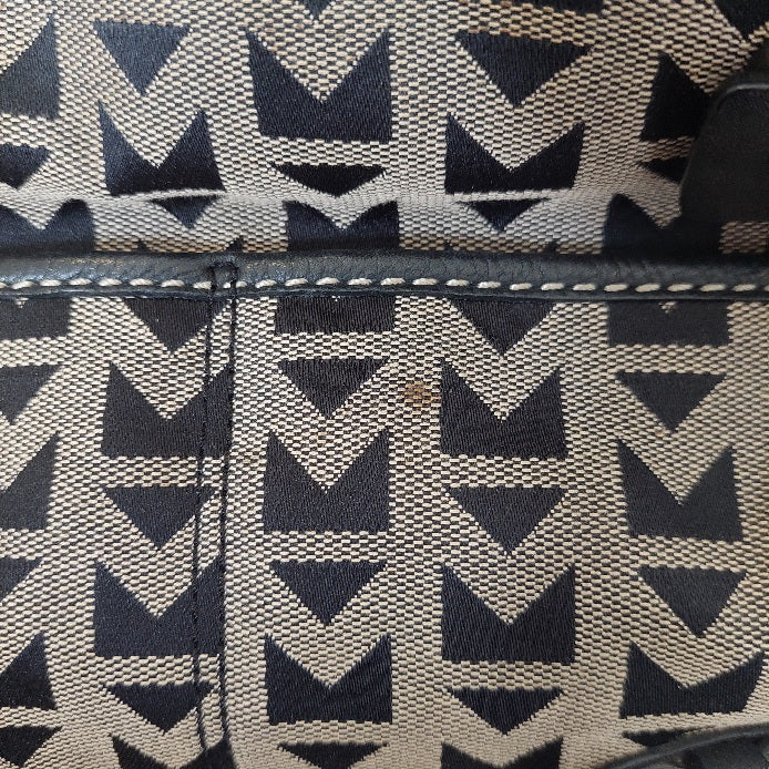 Michael Kors Black Leather & Canvas Buckle Logo Tote | Pre loved |