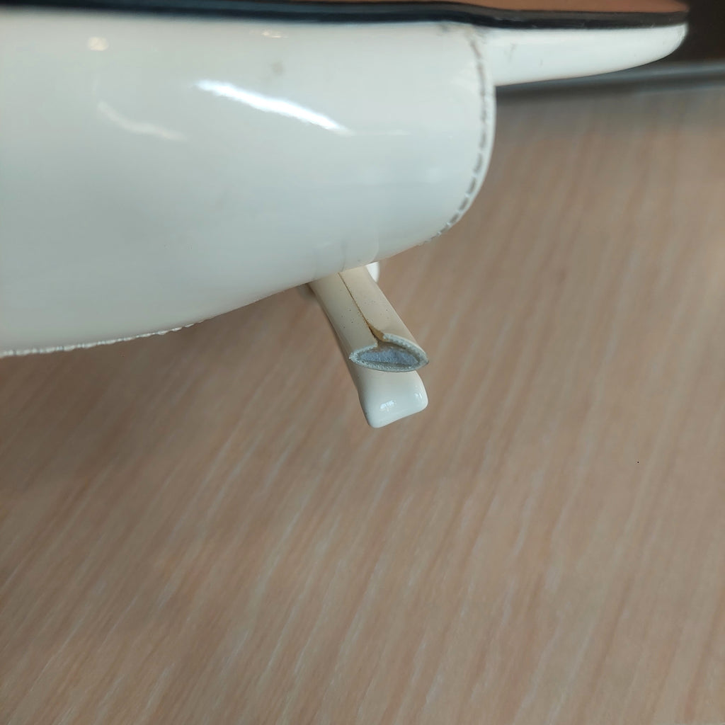 Mango White Bow Leatherette Heels | Gently Used |