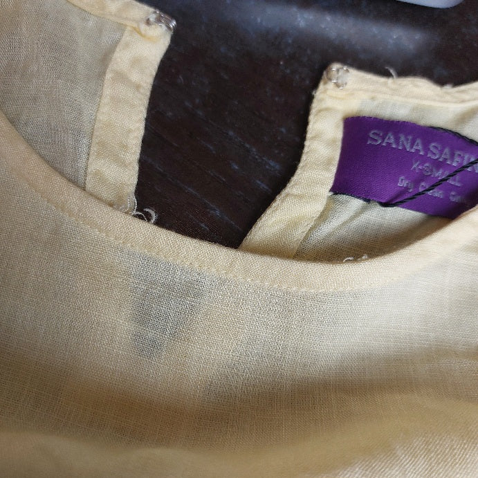 Sana Safinaz Yellow Embroidered Frock | Brand New |